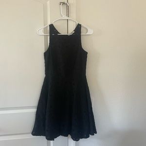 black lacy dress with built in slip